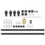 Kit de herrajes para puertas correderas acero negro 200 cm by , Door items - Ref: Foro24-4009741, Price: 87,29 €, Discount: %