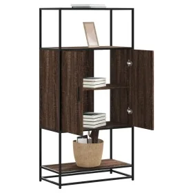 Aparador alto madera de ingeniería y metal marrón roble by , Sideboards - Ref: Foro24-849043, Price: 99,98 €, Discount: %