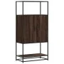 Aparador alto madera de ingeniería y metal marrón roble by , Sideboards - Ref: Foro24-849043, Price: 99,98 €, Discount: %