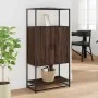 Aparador alto madera de ingeniería y metal marrón roble by , Sideboards - Ref: Foro24-849043, Price: 99,98 €, Discount: %