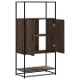 Aparador alto madera de ingeniería y metal marrón roble by , Sideboards - Ref: Foro24-849043, Price: 99,98 €, Discount: %
