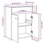 Aparador de madera de ingeniería roble artisan 60x30x75 cm de , Aparadores - Ref: Foro24-855897, Precio: 78,29 €, Descuento: %