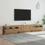 Mueble de TV luces LED madera roble artisan 260x35x40 cm de , Muebles TV - Ref: Foro24-3329168, Precio: 221,42 €, Descuento: %