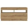 Mueble de TV luces LED madera roble artisan 260x35x40 cm de , Muebles TV - Ref: Foro24-3329168, Precio: 221,42 €, Descuento: %