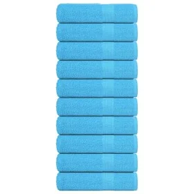 Toallas de ducha 10 uds 100% algodón turquesa 70x140 cm 360 gsm de , Toallas - Ref: Foro24-136979, Precio: 72,53 €, Descuento: %