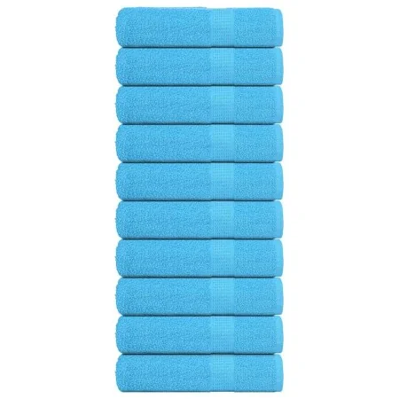 Toallas de ducha 10 uds 100% algodón turquesa 70x140 cm 360 gsm de , Toallas - Ref: Foro24-136979, Precio: 72,53 €, Descuento: %