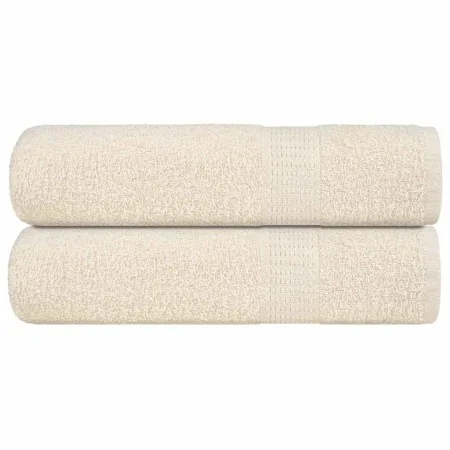 Toallas de mano 2 uds 100% algodón crema 50x100 cm 360 gsm de , Toallas - Ref: Foro24-136998, Precio: 16,08 €, Descuento: %