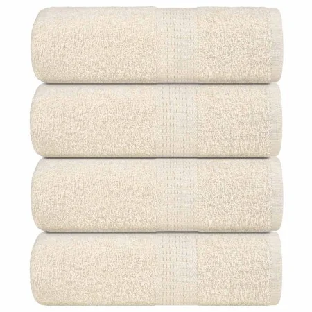 Toallas 4 uds 100% algodón crema 30x30 cm 360 gsm de , Toallas - Ref: Foro24-136993, Precio: 14,63 €, Descuento: %