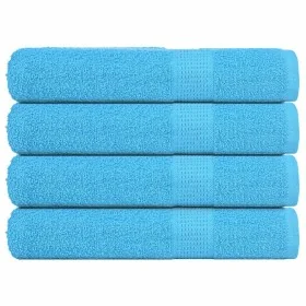 Toallas 4 uds 100% algodón turquesa 100x200 cm 600 gsm de , Toallas - Ref: Foro24-136987, Precio: 62,46 €, Descuento: %