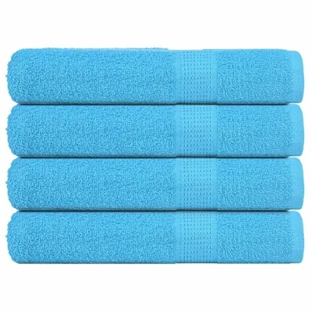 Toallas 4 uds 100% algodón turquesa 100x200 cm 600 gsm de , Toallas - Ref: Foro24-136987, Precio: 62,46 €, Descuento: %