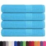 Toallas 4 uds 100% algodón turquesa 100x200 cm 600 gsm de , Toallas - Ref: Foro24-136987, Precio: 62,46 €, Descuento: %