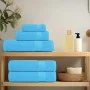 Toallas 4 uds 100% algodón turquesa 100x200 cm 600 gsm de , Toallas - Ref: Foro24-136987, Precio: 62,46 €, Descuento: %