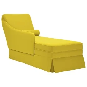 Chaise longue respaldo reposabrazos derecho terciopelo amarillo de , Divanes - Ref: Foro24-4009788, Precio: 133,11 €, Descuen...