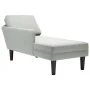 Tumbona almohada y reposabrazo derecho terciopelo gris claro de , Divanes - Ref: Foro24-4009807, Precio: 105,77 €, Descuento: %