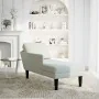 Tumbona almohada y reposabrazo derecho terciopelo gris claro de , Divanes - Ref: Foro24-4009807, Precio: 105,77 €, Descuento: %