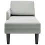 Tumbona almohada y reposabrazo derecho terciopelo gris claro de , Divanes - Ref: Foro24-4009807, Precio: 105,77 €, Descuento: %