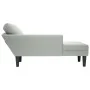 Tumbona almohada y reposabrazo derecho terciopelo gris claro de , Divanes - Ref: Foro24-4009807, Precio: 105,77 €, Descuento: %