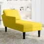 Tumbona con almohada y reposabrazo derecho terciopelo amarillo de , Divanes - Ref: Foro24-4009813, Precio: 125,03 €, Descuent...