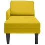 Tumbona con almohada y reposabrazo derecho terciopelo amarillo de , Divanes - Ref: Foro24-4009813, Precio: 125,03 €, Descuent...