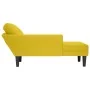 Tumbona con almohada y reposabrazo derecho terciopelo amarillo de , Divanes - Ref: Foro24-4009813, Precio: 125,03 €, Descuent...