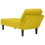 Tumbona con almohada y reposabrazo derecho terciopelo amarillo de , Divanes - Ref: Foro24-4009813, Precio: 125,03 €, Descuent...