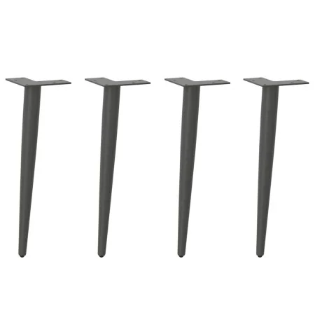 Patas para mesa de centro cónicas 4 uds acero antracita 30-31cm de , Patas para mesas - Ref: Foro24-4012510, Precio: 37,09 €,...