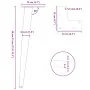 Patas para mesa de centro cónicas 4 uds acero antracita 30-31cm de , Patas para mesas - Ref: Foro24-4012510, Precio: 37,09 €,...