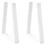 Patas para mesa de centro en forma de V 2 uds acero blanco by , Table legs - Ref: Foro24-4012565, Price: 88,22 €, Discount: %