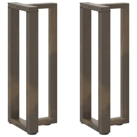 Patas mesa consola forma T 2 uds acero natural 38x25x(72-73) cm de , Patas para mesas - Ref: Foro24-4013047, Precio: 91,43 €,...