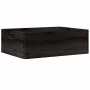 Caja de madera con asas madera maciza pino negra 40x30x13 cm de , Cestas para almacenaje - Ref: Foro24-4017399, Precio: 30,30...