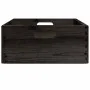 Caja de madera con asas madera maciza pino negra 40x30x13 cm de , Cestas para almacenaje - Ref: Foro24-4017399, Precio: 30,30...