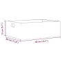 Caja de madera con asas madera maciza pino negra 40x30x13 cm de , Cestas para almacenaje - Ref: Foro24-4017399, Precio: 30,30...