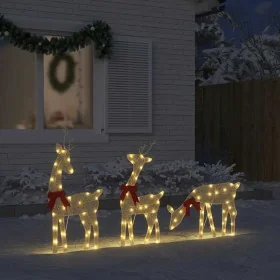 Decoración navideña reno 3 uds 90 LED blanco cálido de , Luces de Navidad - Ref: Foro24-4019500, Precio: 56,59 €, Descuento: %