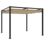 Cenador de jardín con techo retráctil acero topo 3x3 m de , Carpas y cenadores - Ref: Foro24-4003961, Precio: 378,25 €, Descu...