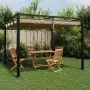 Cenador de jardín con techo retráctil acero topo 3x3 m de , Carpas y cenadores - Ref: Foro24-4003961, Precio: 378,25 €, Descu...