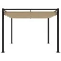 Cenador de jardín con techo retráctil acero topo 3x3 m de , Carpas y cenadores - Ref: Foro24-4003961, Precio: 378,25 €, Descu...