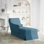 Chaise longue respaldo reposabrazos derecho terciopelo azul de , Divanes - Ref: Foro24-4009781, Precio: 126,67 €, Descuento: %