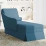 Chaise longue respaldo reposabrazos derecho terciopelo azul de , Divanes - Ref: Foro24-4009781, Precio: 126,67 €, Descuento: %