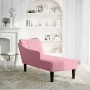 Chaise longue con reposabrazos derecho terciopelo rosa de , Divanes - Ref: Foro24-4009795, Precio: 147,45 €, Descuento: %