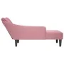 Chaise longue con reposabrazos derecho terciopelo rosa de , Divanes - Ref: Foro24-4009795, Precio: 147,45 €, Descuento: %