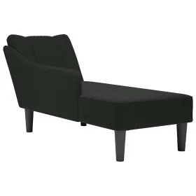 Chaise longue con reposabrazos derecho terciopelo negro de , Divanes - Ref: Foro24-4009797, Precio: 98,57 €, Descuento: %