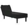 Chaise longue con reposabrazos derecho terciopelo negro de , Divanes - Ref: Foro24-4009797, Precio: 98,57 €, Descuento: %
