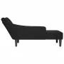 Chaise longue con reposabrazos derecho terciopelo negro de , Divanes - Ref: Foro24-4009797, Precio: 98,57 €, Descuento: %