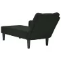 Chaise longue con reposabrazos derecho terciopelo negro de , Divanes - Ref: Foro24-4009797, Precio: 98,57 €, Descuento: %