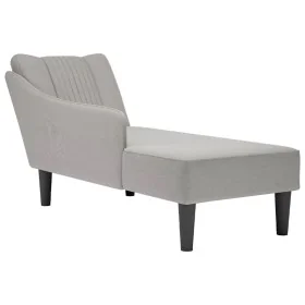 Chaise longue con reposabrazos derecho tela gris nube de , Divanes - Ref: Foro24-4009805, Precio: 140,37 €, Descuento: %