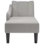 Chaise longue con reposabrazos derecho tela gris nube de , Divanes - Ref: Foro24-4009805, Precio: 140,37 €, Descuento: %