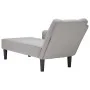 Chaise longue con reposabrazos derecho tela gris nube de , Divanes - Ref: Foro24-4009805, Precio: 140,37 €, Descuento: %