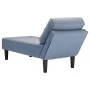 Chaise longue con cojín de tela de pana azul de , Divanes - Ref: Foro24-4009818, Precio: 147,05 €, Descuento: %