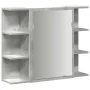 Armario de espejo de baño contrachapada gris 80x20,5x64 cm de , Tocadores de baño - Ref: Foro24-856035, Precio: 60,79 €, Desc...