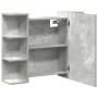 Armario de espejo de baño contrachapada gris 80x20,5x64 cm de , Tocadores de baño - Ref: Foro24-856035, Precio: 60,79 €, Desc...